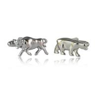 Cuff-Daddy Boutons de manchette en forme d'ours en argent 000 avec boîte de présentation
