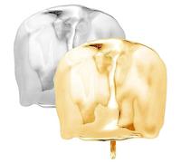 Cuff en queue de cheval 2 pcs plaqués en or et argent poignets à cheveux décoratifs à cheveux en alliage décoratif pour les porteurs de queue cheval pour femmes et filles pour tous les types