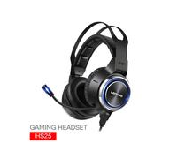 Casque Lenovo Gamer HS25 con Microfono Nero