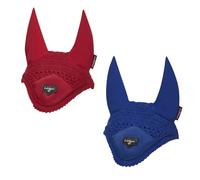 Cuffietta antimosche per cavalli in tessuto satinato con orecchie in lycra modello Loire chilli extra full