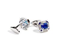 Cufflinks For Men Copper Colors Cute Dress Shirt Cuff Links Wedding Jewelry(XK21056Blue)