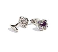 Cufflinks For Men Copper Colors Cute Dress Shirt Cuff Links Wedding Jewelry(XK21056Purple)