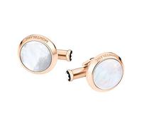 Cufflinks Steel Red Gold Colored PVD