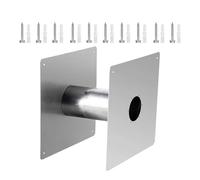 Cuffs Muraux Pour Cuisinière En Bois, Patinage De Ventilation En Acier Inoxydable, Double Digital De Renard La Maison En Acier Inoxydable | Patinage Isolé À Température Directe, 2,36