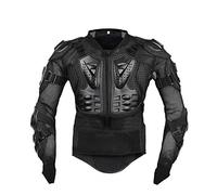 cuffslee Armure Complète De Moto, Veste De Protection ATV Guard Shirt Gear Jacket Armor, Protection Dorsale pour Course Hors Route Dirt Bike Ski Skating (Black/L)