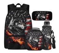 Cugasmaru Ensemble sac à dos et boîte à déjeuner pour filles avec boîte à déjeuner résistant à l'eau, Girafe tournesol, Sac à dos enfant