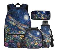 Cugasmaru Sac à dos pour enfants avec boîte à déjeuner de 43,2 cm pour garçons et filles, fournitures de rentrée scolaire, Libellule., Sac à dos enfant