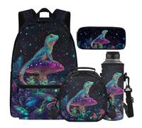 Cugasmaru Sac à dos pour enfants avec boîte à déjeuner de 43,2 cm pour garçons et filles, fournitures de rentrée scolaire, Caméléon., Sac à dos enfant