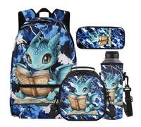 Cugasmaru Sac à dos pour filles de 8 à 10 ans - Joli sac d'école léger de 43,2 cm - Pour enfants et garçons, Foudre dinosaure, Sac à dos enfant