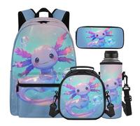Cugasmaru Sac à dos pour filles de 8 à 10 ans - Joli sac d'école léger de 43,2 cm - Pour enfants et garçons, Axolotl, Sac à dos enfant