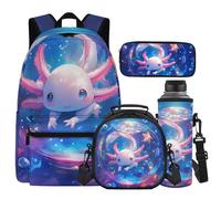 Cugasmaru Sac à dos pour filles de 8 à 10 ans - Joli sac d'école léger de 43,2 cm - Pour enfants et garçons, Axolotl Violet, Sac à dos enfant
