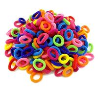 cuhair 100 Pièces Liens de Cheveux Élastiques Mini Chouchous Bandes de Caoutchouc Minuscules Coloré Filles Porte-Queue de Cheval pour Bébé Enfants (2#)