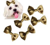 cuhair Lot de 5 pinces à cheveux pour petit chien, nœud avec clip pour chiens, chats, animaux domestiques, chiot, Yorkshire maltais, accessoires de toilettage pour poils de chien (doré)