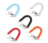 CUHZA 5 Pièces Porte-clés à Bobine, Porte-clés à Bobine Élastique, Porte-clés Élastique, pour Petites Clés - Idéal pour Les Clés de Voiture, Moto, Vélo et Maison