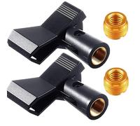 CuiCanfla 2 clips de microphone réglables avec adaptateur à vis mâle vers femelle de 5/8" vers 3/8" femelle pour un maintien sûr