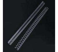 CuiCanfla Lot de 10 bobines de reliure à spirale, format A4, à 30 trous, peigne, ciseaux, clip, reliure amovible, transparente, dos de reliure
