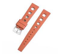 cuicu Bracelet de montre tropical 20 mm/22 mm, étanche, respirant, en caoutchouc fluoré, à dégagement rapide, for Seiko O-mega(Orange,22mm)