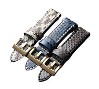 cuicu Bracelet en cuir épais for homme, fait main, boucle bronze, peau de serpent, style vintage, 22, 20 et 26 mm(C colour,26mm)