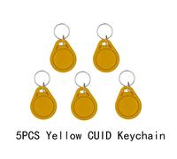 Cuid Keychain Rfid Smart Chip Tag,Carte clone anti-blindage réinscriptible,Jeton de copie NDavid,Danemark ge duplicateur 1k S50,13.56MHz,5 pièces - Type YELLOW
