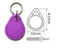 Cuid Keychain Rfid Smart Chip Tag,Réinscriptible,Anti-Shielding Clone Card,Nfc Copy Token,1k S50 Duplicator Danemark ge,13.56mhz,10Pcs - Type Violet