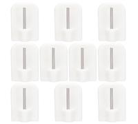 CUIDAKJ Lot de 10 Crochet Rideau Adhésif Sans Perçage - Accroche Autocollant pour Suspendre Clés, Filet, Poteau, Rideaux - Décoration de Salle de Bain