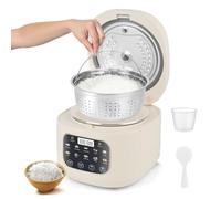 Cuideur à Riz à Faible Teneur, Cuiseur à Riz à 2,5 L, Panier De Lèvres Multi-co-transporteurs, 24h Time De Maintien Au Chaud Et Retard, 8 Menus Prédéfinis Pour Le Riz Blanc/Brun, Bouillie