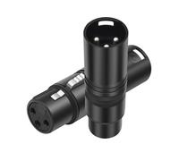Cuifati 1 Paire D'adaptateurs XLR 3 Broches, 1 Mâle vers Mâle, Connecteur vers Femelle, Coupleur Sonore équilibré, Alliage de qualité Supérieure, Mécanisme de Verrouillage de