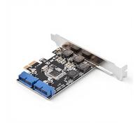 Cuifati 2-Port PCI-E USB 3.0 Express-Karte, Hub-Controller-Adapter mit internem USB 3.0-Anschluss, Low Profile