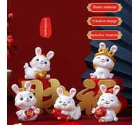 Cuifati 2023 Figure Décorative du Nouvel An Chinois, Matériel Dur Durable Bonne Chance pour Décorer la prospérité et le Bonheur à la Maison ou au Bureau (10)