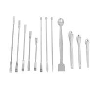 Cuifati 22 Pièces Spatule de Laboratoire en Acier Inoxydable, Micro-scoop Set avec Conception à Deux Extrémités, Cuillère D'échantillonnage de Laboratoire pour Remplissage de Poudres et