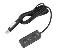 Cuifati 3 Touches Small Keypad USB Macro Programming Key, ABS Material avec Bosses Tactiles, Conception Braille et Rétroaction du Son pour Le Travail et Le Jeu