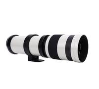 Cuifati 420-800 Mm F8.3 Lean Zoom DE TEMBOTO, Lentille DE la Caméra DE Mise au Point du Manuel DE Verre Optique, pour Les Caméras DE Montage EF S, Lentilles Zoom avec Une Structure en (White)