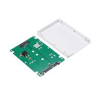 Cuifati Adaptateur Convertisseur NGFF M.2 SSD vers III 22 Broches avec Boîtier 2,5" Convertisseur de Haute qualité pour Une Transition Transparente vers L'interface III pour Les Utilisateurs (White)