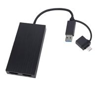 Cuifati Adaptateur USB C vers Double HD, Sortie USB 3.0 vers 2 HD Prend en Charge L'affichage étendu 4K 2K avec Câble Hybride pour 3 4 USB4, pour Station de Travail PC Portable