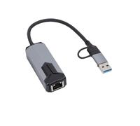 Cuifati Adaptateur USB C vers Ethernet 5G, Adaptateur Ethernet 5G pour Ordinateur Portable, Compatible avec Appareil de Type C vers Réseau pour Window 10, OS X10.6 à 11, Linux, USB3.0