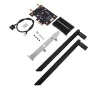 Cuifati Adaptateur WiFi M.2 NGFF vers PCIe, Carte Réseau Fil Tri-Bande 2.4 5 6 GHz avec Deux Antennes 8 DBi et Dissipateur de Chaleur, pour Applications Fil de Bureau