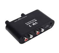 Cuifati Amplificateur de Microphone à électret à Gain Réglable, Préamplificateur Audio avec Entrée 6,35/3,5 Mm, Polarisation Intégrée, Gain de 0 à 20 DB, Alimentation CC 12-24 V pour