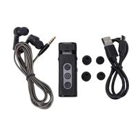 Cuifati Amplificateur de Son avec Casque Filaire, Contrôle du Volume, Suppression du Bruit, Amplificateur de Son Rechargeable, Dispositif D'amélioration de la Voix, Noir (Black)