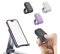 Cuifati Anneau de Défilement Bluetooth pour TikTok, Télécommande Bluetooth sans Fil du Bout des Doigts, Tourne-Page D'application, Télécommande D'appareil Photo pour Tablette de (Black)