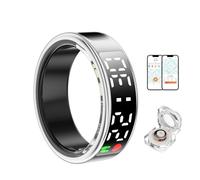 Cuifati Anneau de santé Intelligent avec écran D'affichage et Contrôle Tactile, Bague de santé du Tracker de Fitness pour Femmes et Hommes, Modes Sportifs Multiples, IP68 Proof, (10)