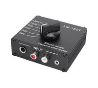 Cuifati Atténuateur de Son Stéréo Passif, 6 Modes Commutables de 15 DB à 0 DB pour Interfaces 3,5 Mm 6,35 Mm, avec Conception Passive Réglable pour Performances Sonores Professionnelles