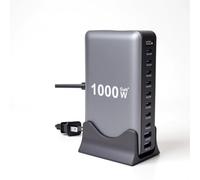 Cuifati Bloc de Chargeur USB C 1000 W, Station de Charge USB C 10 Ports GaN IV Travel Essentials, Station de Charge Multi-Ports, Adaptateur de Chargeur Rapide pour Ordinateur Portable 140 (Prise UE)