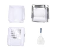 Cuifati Boîte à Litière pour Chats Ci-jointe avec Scoop de Couvercle, Bac à Litière Haut de Face Contrôle des Odeurs Stables pour Le Chat Intérieur