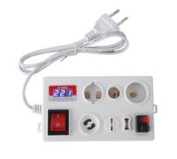 Cuifati Boîte de Testeur de Tension LED, Compteur de Puissance de Courant de Tension Multifonctionnel avec Double Interrupteur de Commande pour Ampoules B22 E14 E27 GU10 G4 à G12 (Prise UE 85-265V)