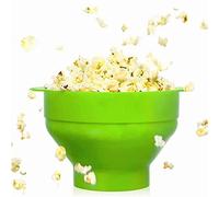 Cuifati Bol de Machine à Pop-corn Pliable en Silicone avec Couvercle à Poignée, Machine à Pop-corn à -ondes de qualité Alimentaire pour des Collations Saines, Bol à Pliable Portable pour Four et