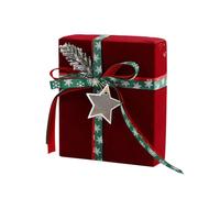 Cuifati Box du Nouvel An en Velours Rouge de Luxe pour le Décor et le Stockage de la Saison Festive (q)