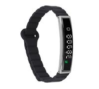 Cuifati Bracelet Intelligent de santé, Bracelet de Suivi d'activité et de Fitness Portable avec Fixation Magnétique, Tracker de Fitness Portable Bluetooth 5.3, Prend en Charge Une (Black)