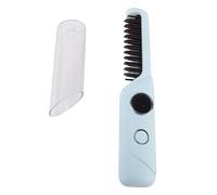 Cuifati Brosse à Lisser les Cheveux sans Fil, Mini Peigne à Lisser Portable Rechargeable avec Couvercle Anti-brûlure, Batterie 2000 MAh, pour Femmes, Brillance sans Frisottis (PURPLE)