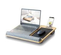 Cuifati Bureau pour Ordinateur Portable intégré dans la Fente, Bureau Portable avec Coussin d'oreiller, Repose-Poignet et Tapis de Souris, Convient pour Ordinateur Portable jusqu'à 18,5