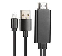 Cuifati Câble 4K Type C vers HD, Câble écran en Alliage D'aluminium | Câble de type C vers HD avec alimentation 5 V 1 A, longueur 1,8 m, pour téléphone portable vers TV HD